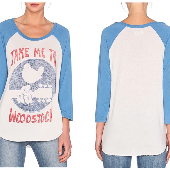 Lauren Moshi Tops - Lauren Moshi Maglan Woodstock Tee/NWOT